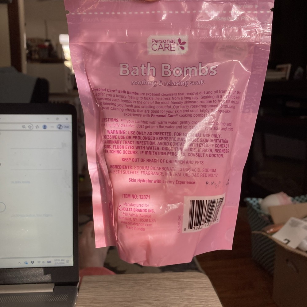 NEW- BERRY ROSE Bath Bombs-Package Contains 3 Bath Bombs