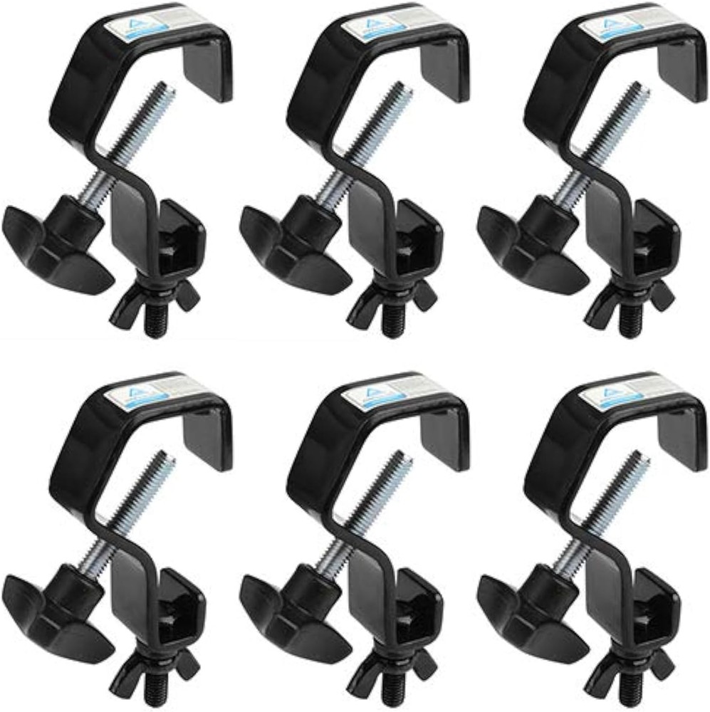 Stage Light C Clamps Black Pack of 6