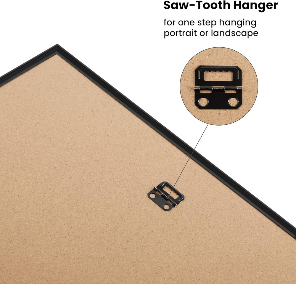 22.375 x 34 Poster Frame Black 3 Pack, Scratch-Proof Picture Frames