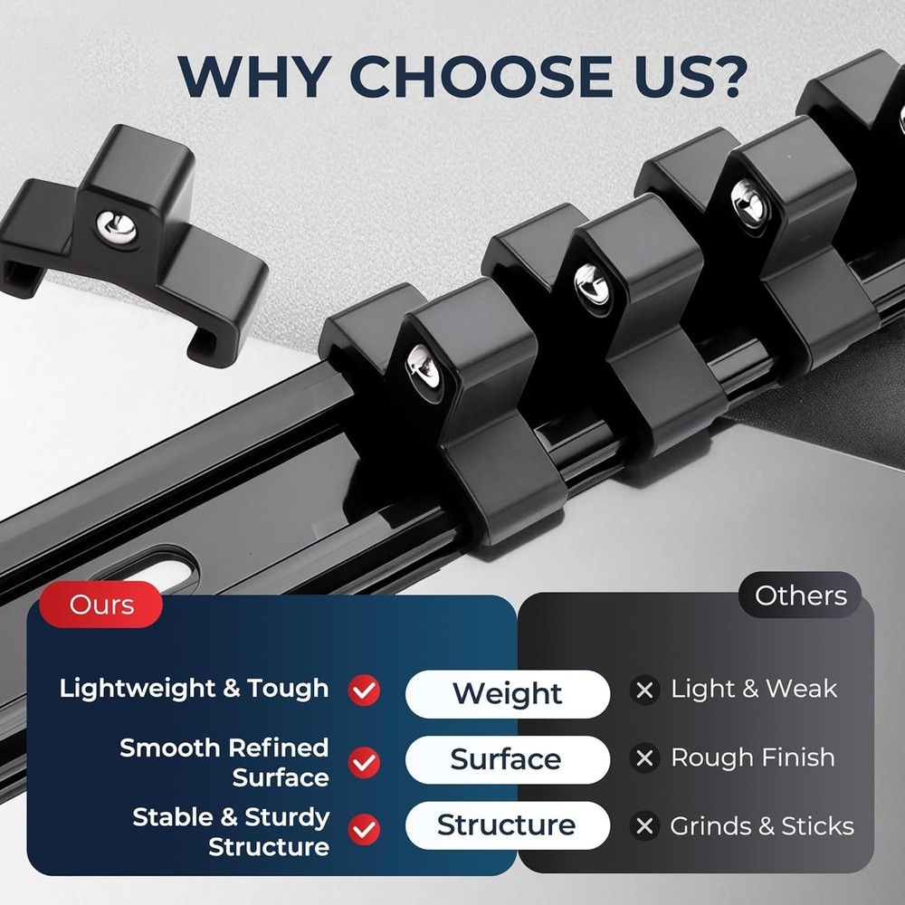 9-Piece Adjustable Socket Storage System for Tool Boxes - ABS Design