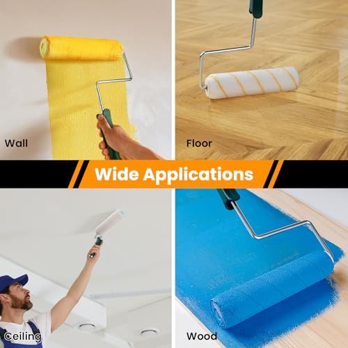 Paint Roller Covers, 5 Pack, 9 Inch Microfiber Paint Roller, 9 inch, 5 Pack