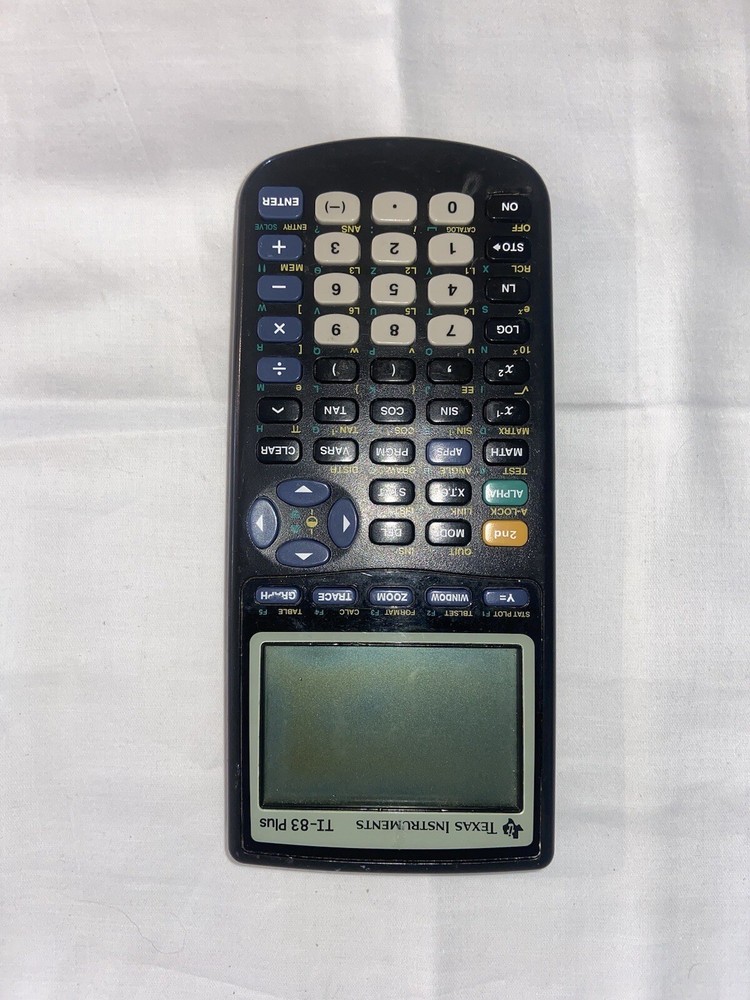 Texas Instruments TI-83 Plus Graphing Calculator Without Cover Tested Working