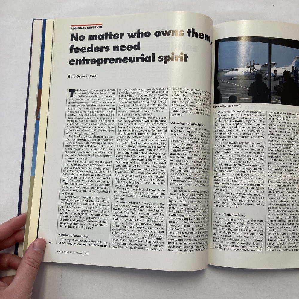 Professional Pilot - January 1990 Issue