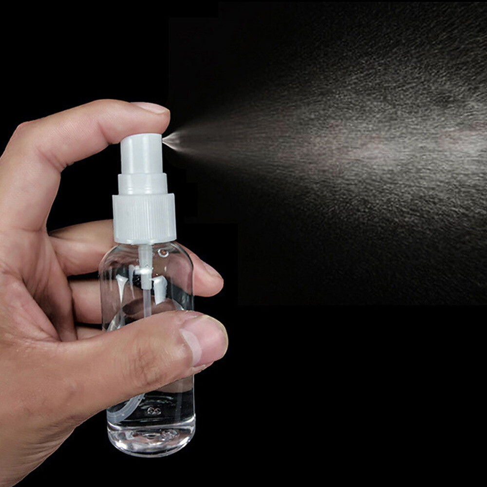 30/60ML Travel Spray Bottle Plastic Transparent Perfume Empty Atomizer USA