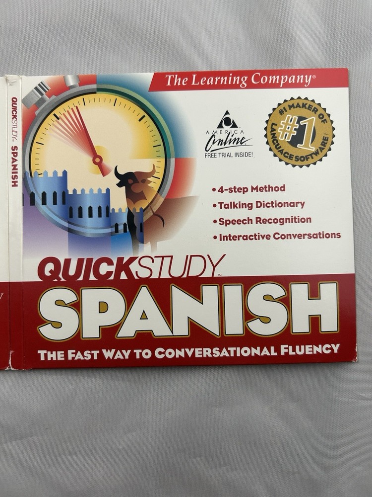 1998 Quick Study Conversational Spanish Learning Company Education 3-CD Set