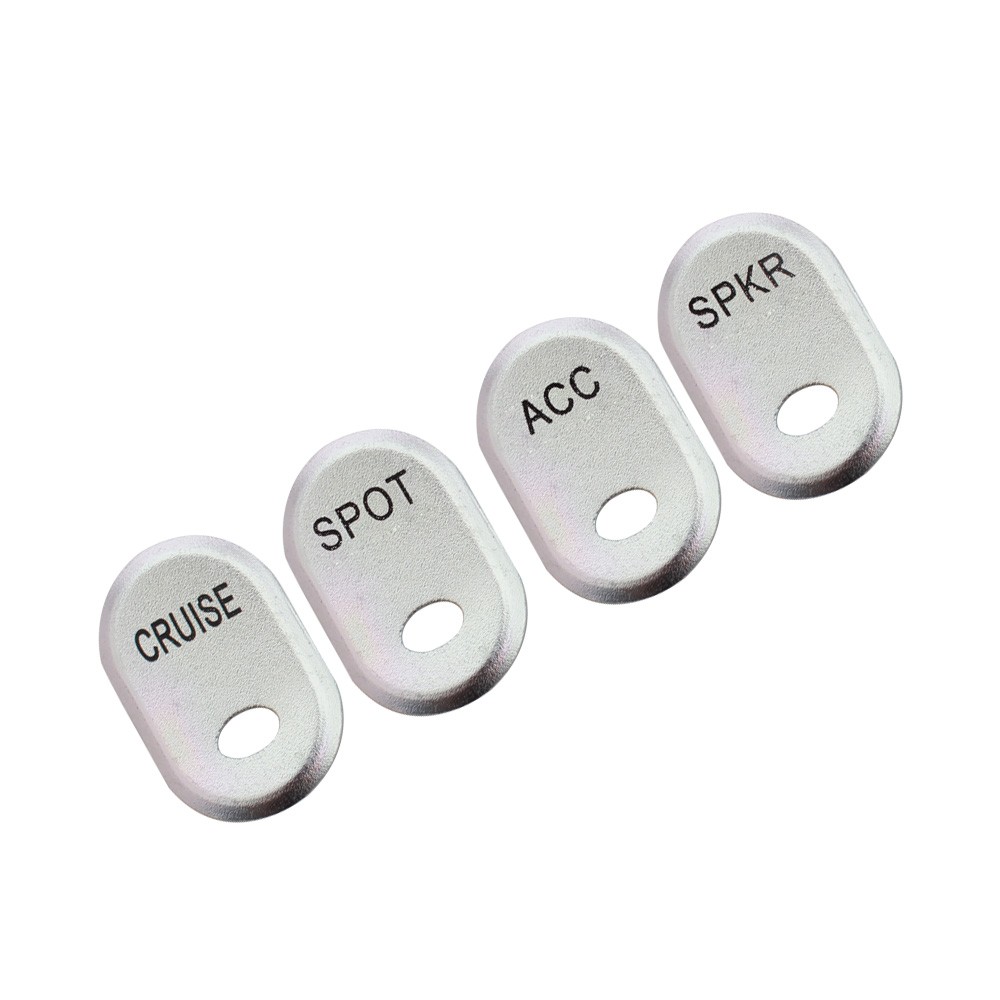 4pcs Silver Inner Fairing Switch Panel Dash Cap For Harley Touring Electra Glide