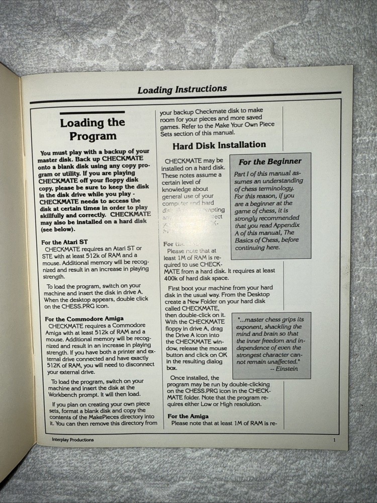 INTERPLAY CHECKMATE MANUAL