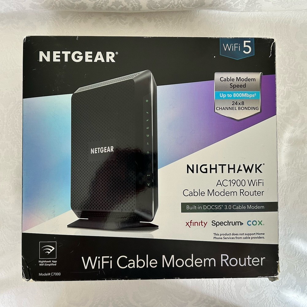 Netgear Nighthawk AC1900 WiFi Combo Cable Modem/Router C7000-100NAS
