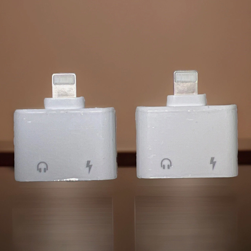 2 in 1 Adapter Headphone Jack Splitter Audio For iPhone 2-PACK!