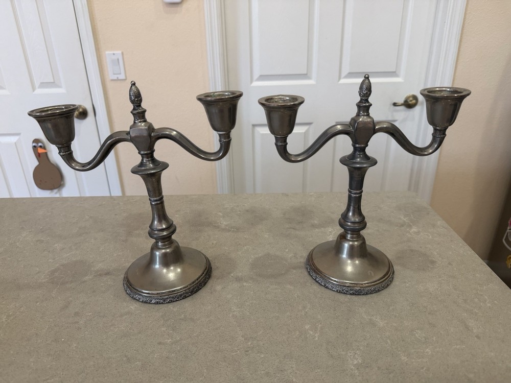 Vintage 2 Academy Silver On Candelabras