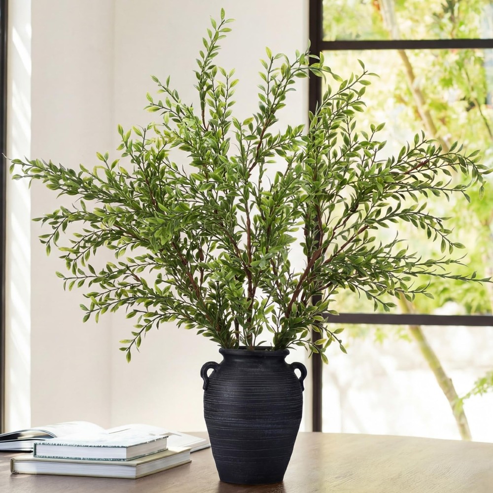3 Pack 43" Artificial Eucalyptus Branches for Spring Home Decor, Tall Faux Gr...