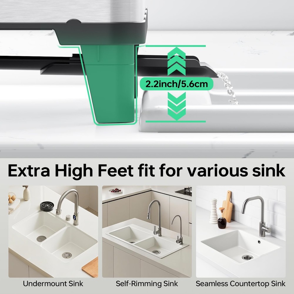 Large Dish Drying Rack Triple Expandable Dish Rack for Kitchen Counter, Stai...