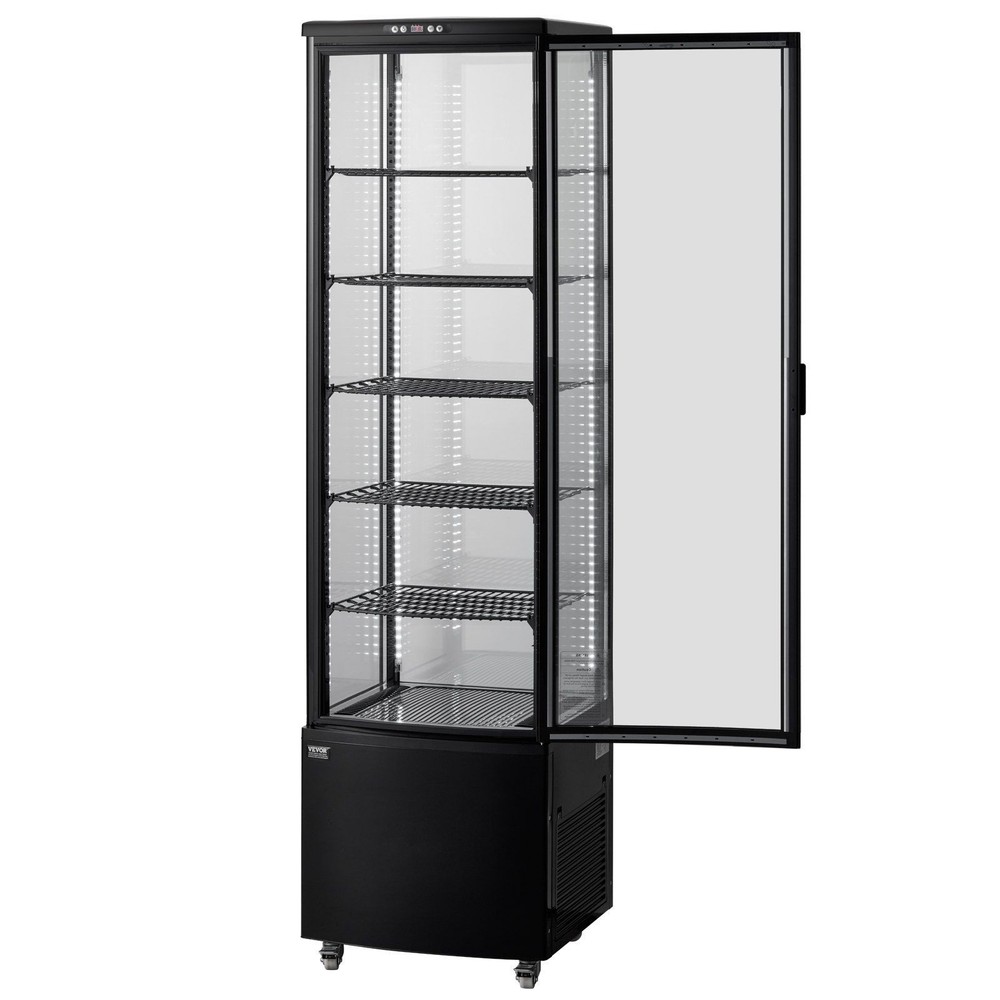 5-Tier 278L 9.8cuft Refrigerated Display Case & Bakery Fridge, Adjustable
