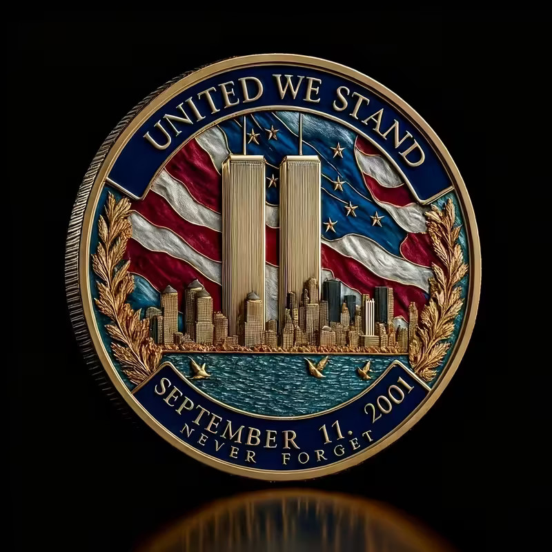 September 11th Challenge Coin Commemorative History Collectable Remember 1-pc