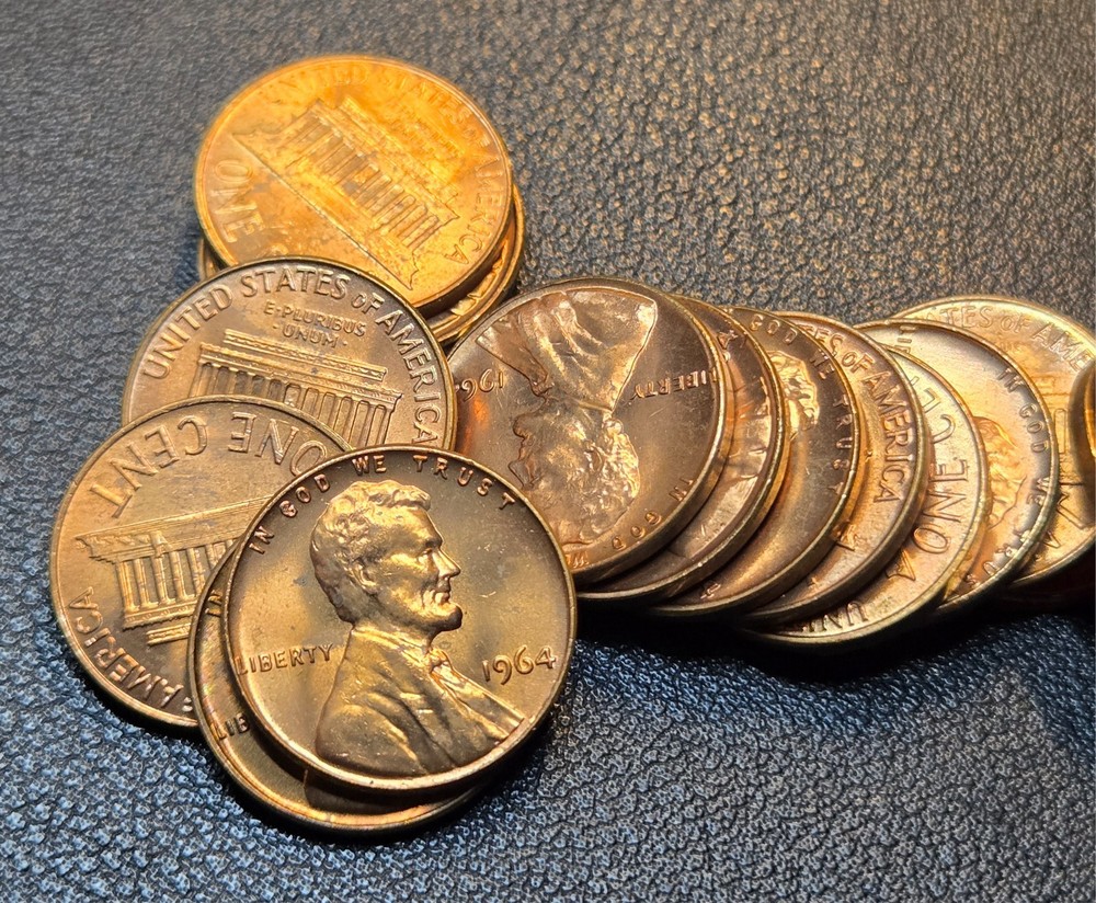 *1964-P Lincoln Cent Roll, Uncirculated Full Red*