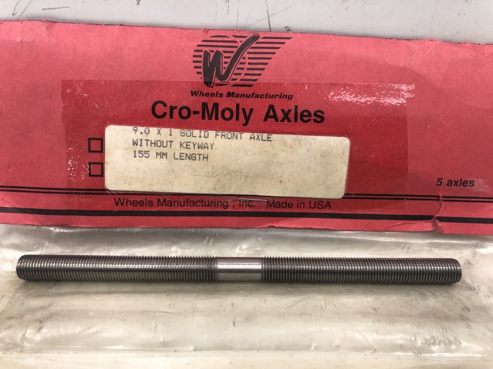 Wheels Manufacturing Cro Moly Axle  9x1  Solid Front  155mm  Axle