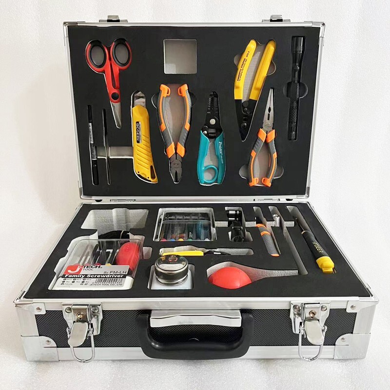 Multi function FTTH Optical Fiber Fusion Splicing Tool Box FTTH Cable Stripper