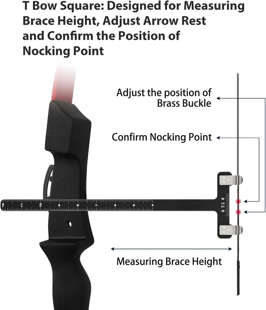 Bow String Nocking Points Pliers Strings Knock Set T Shape Bow Square Ruler Nock