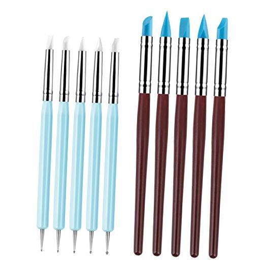 10Pcs Silicone Clay Sculpting Tool, Modeling Dotting Tool& Pottery Craft use