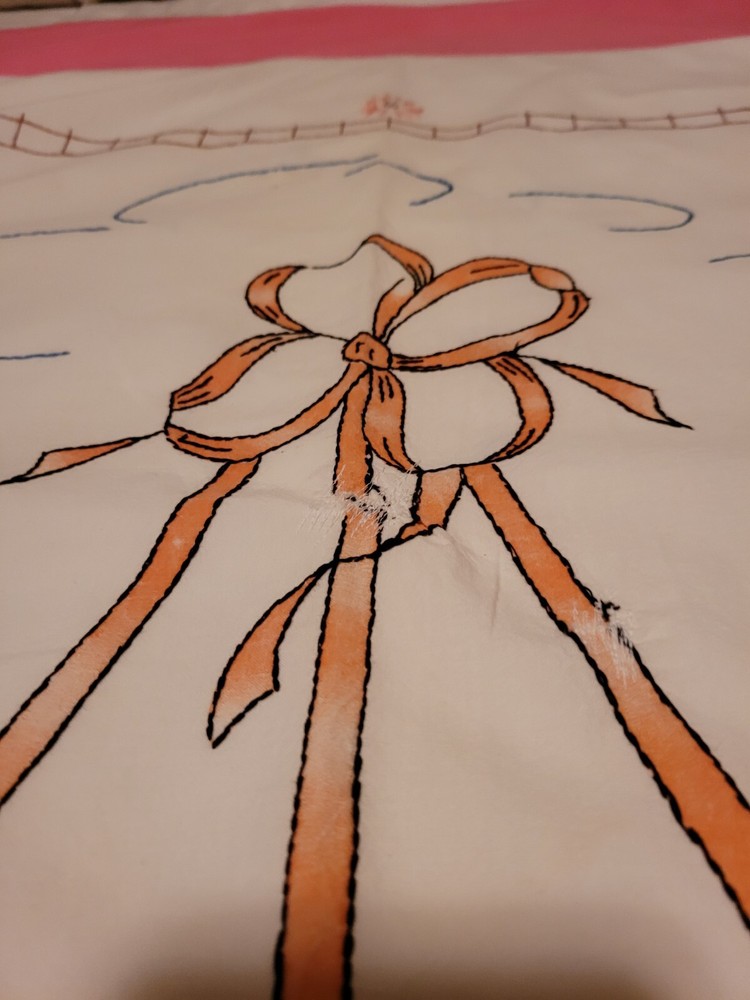 Vintage Embroidered Nursery Linens