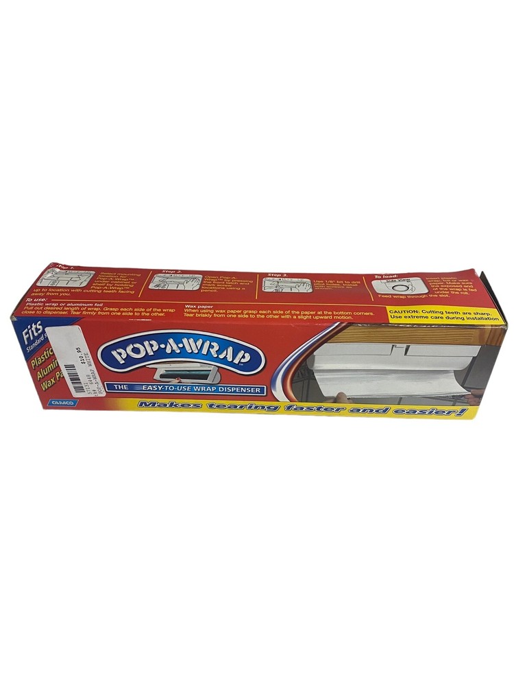 Pop-a-Wrap Easy To Use Wrap Dispenser Under Cabinet Mount For Easy Access