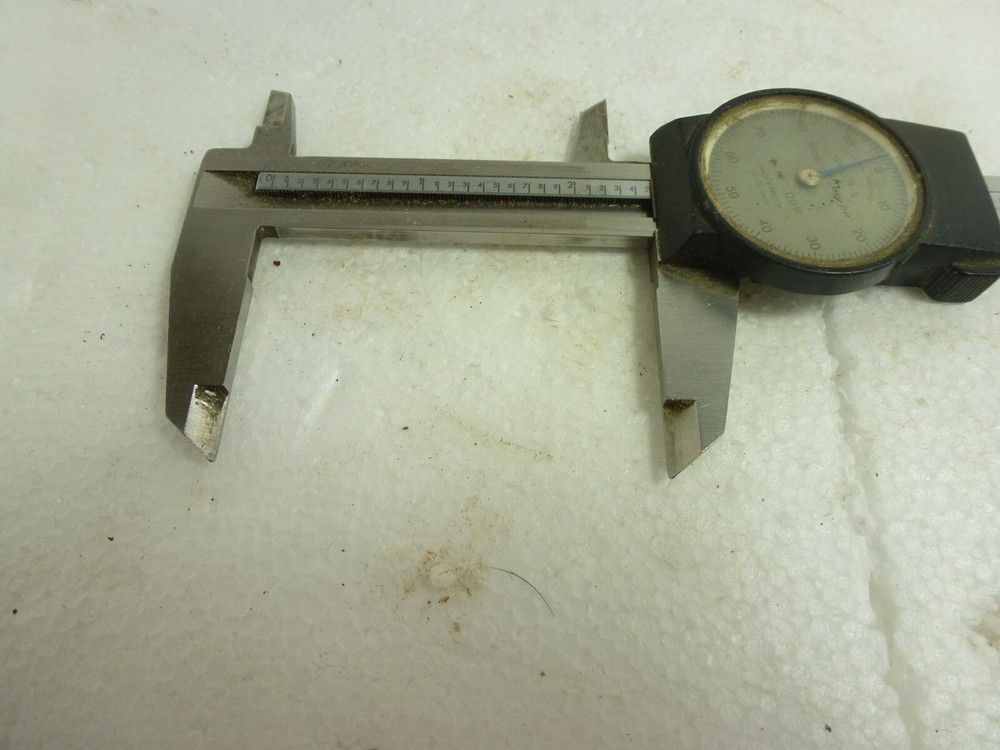 Vintage Brown & Sharp Dial Veneer Caliper w/ Original Box, Instructions