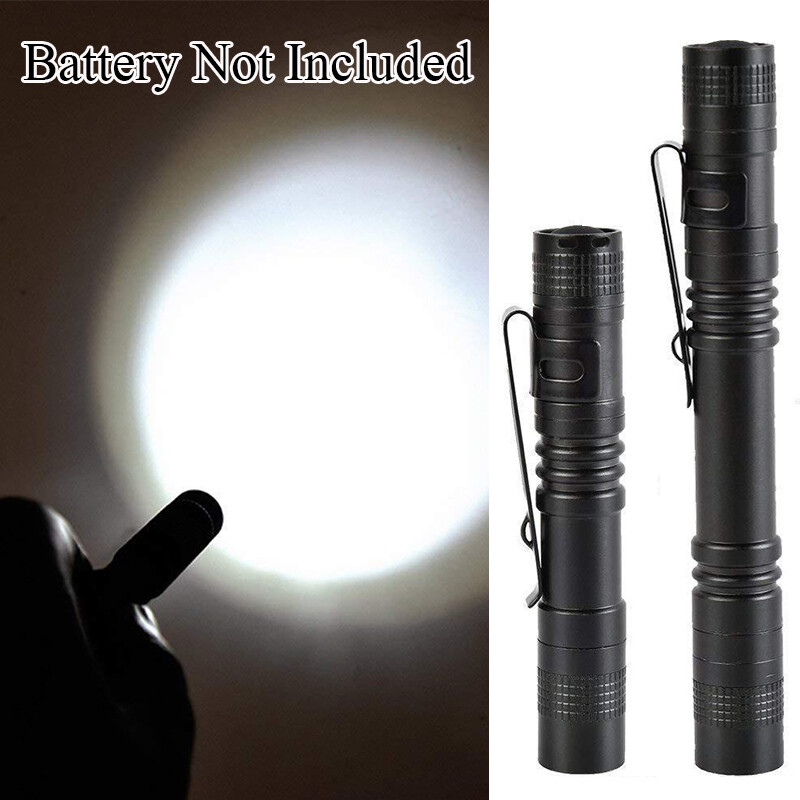TACTICAL FLASHLIGHT SMALL LED Torch Light Mini Pen Super Bright TINY Penlight ✔