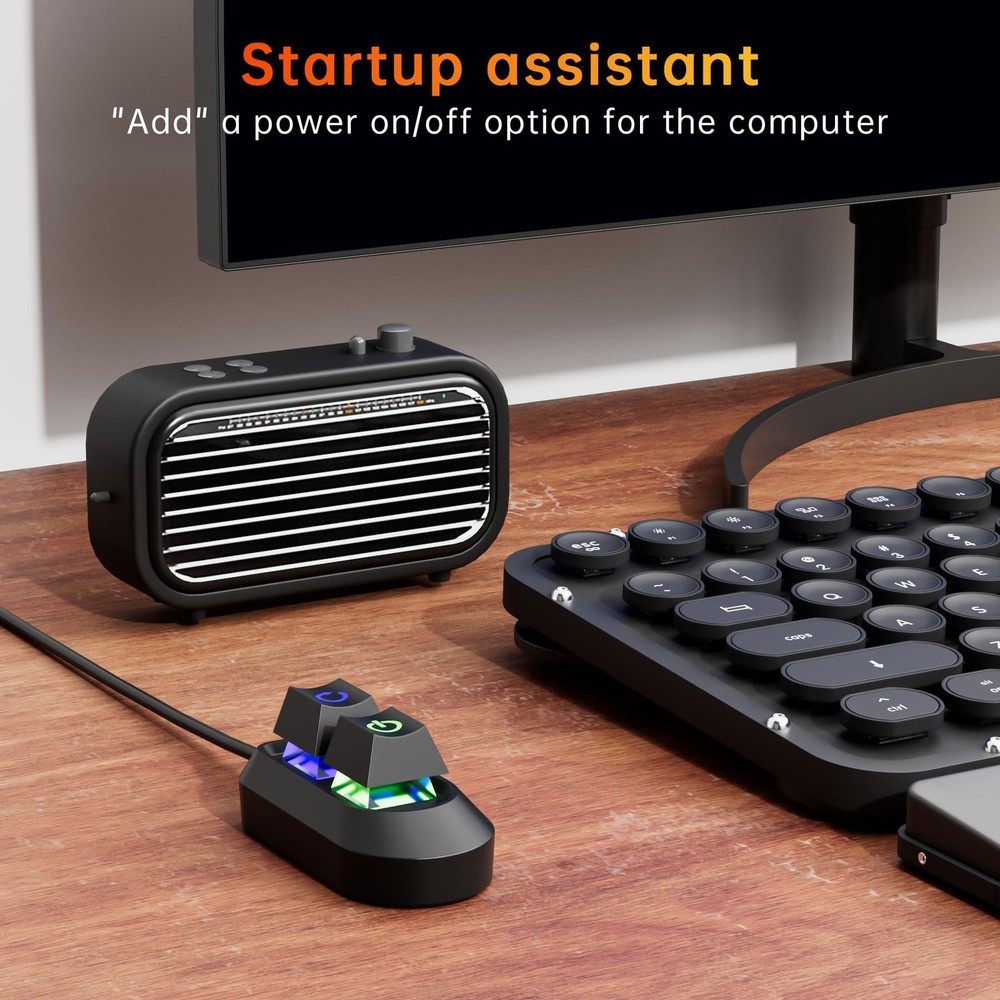 Desktop Computer Power SwitchExternal Remote Start PC Motherboard Power On Of...