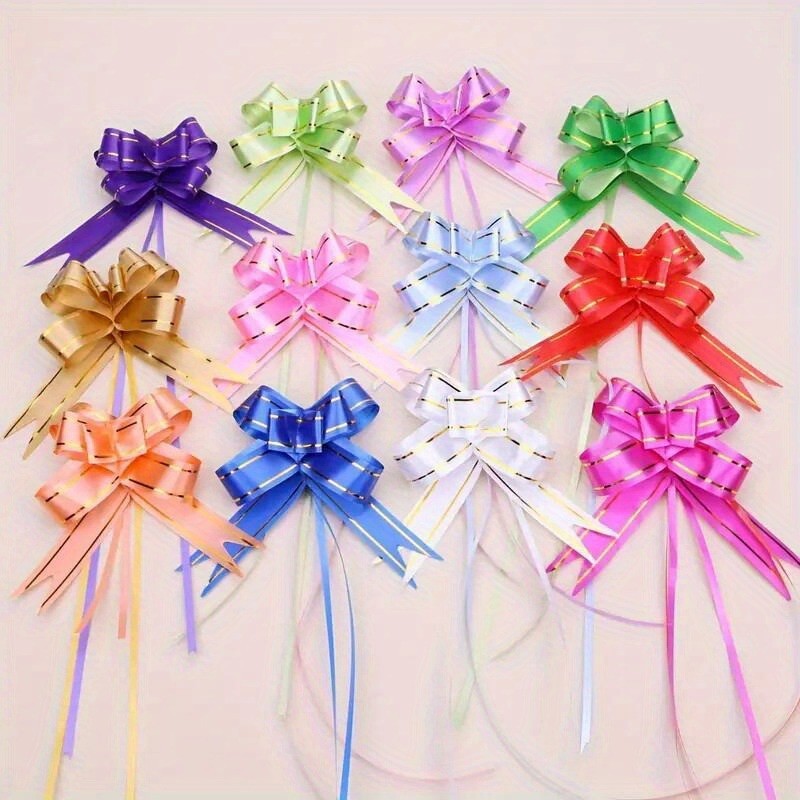 30 Medium Snow Silk Hand Pulling Flower - Multicolor 10 Party Decoration
