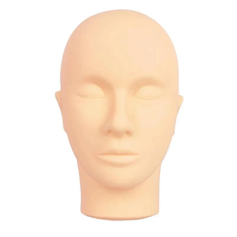 COSMETOLOGY MANNEQUIN FLAT HEAD EYELASH EXTENSION MAKEUP PRACTICE