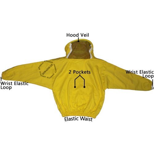 Medium Sheriff-Style Veil Beekeeper Suit - Yellow Protective Gear