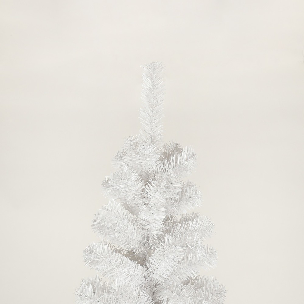 7.5FT White Slim Artificial Christmas Tree Includes Foldable Metal Stand