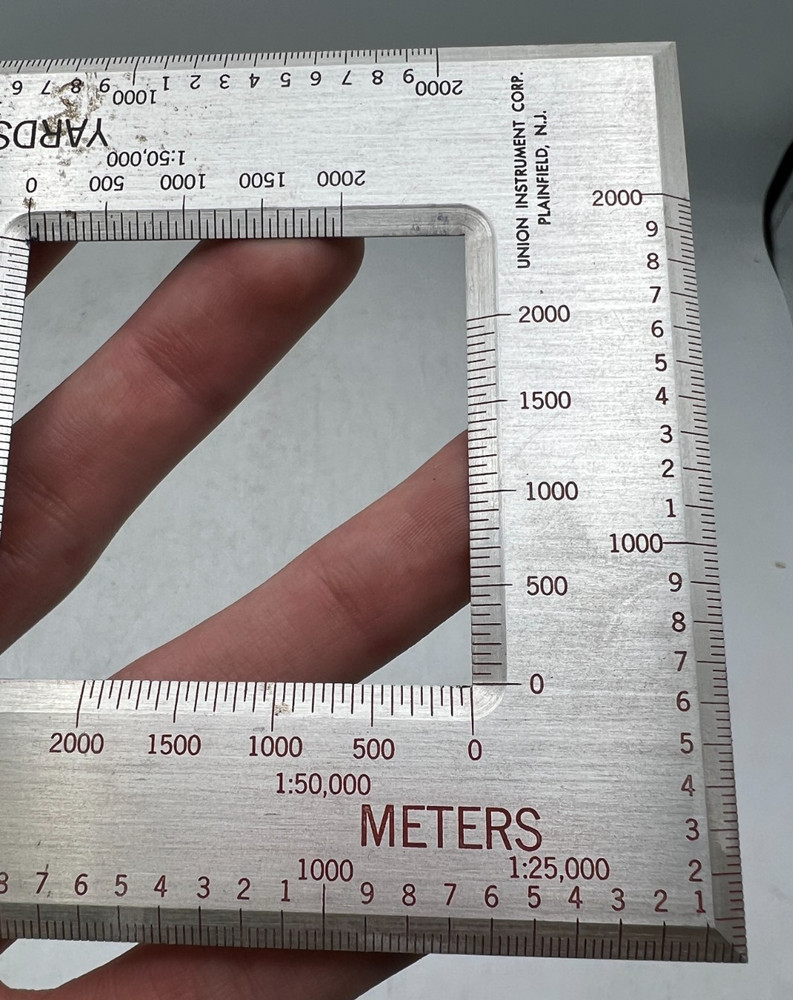 Union Instruments NJ Map Scale Reader Plotter Tool