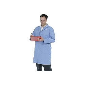 Superior Surgical 473-M Microstatic ESD Lab Coat Unisex Blue M