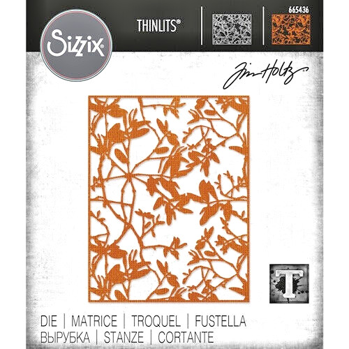 Leafy Twigs Background Sizzix Thinlits Thin Metal Die by Tim Holtz 665436 NEW!