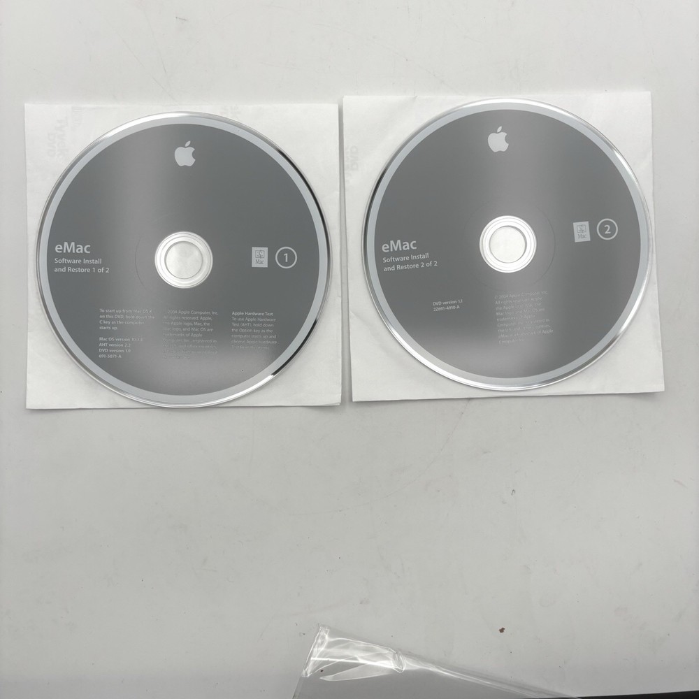 Apple Macintosh eMac (2004) Software Install/Restoration CD’s