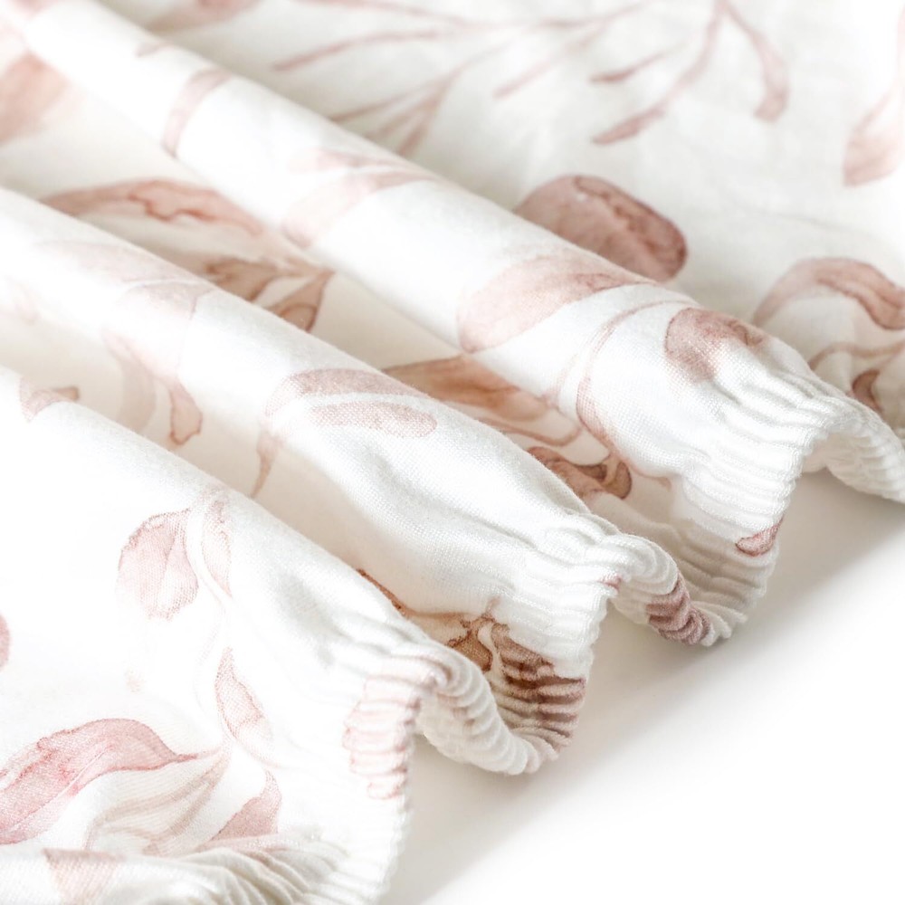 Pack n Play Sheets FItted 2 Pack, Stretchy Ultra Soft Jersey Knit Blush Pink