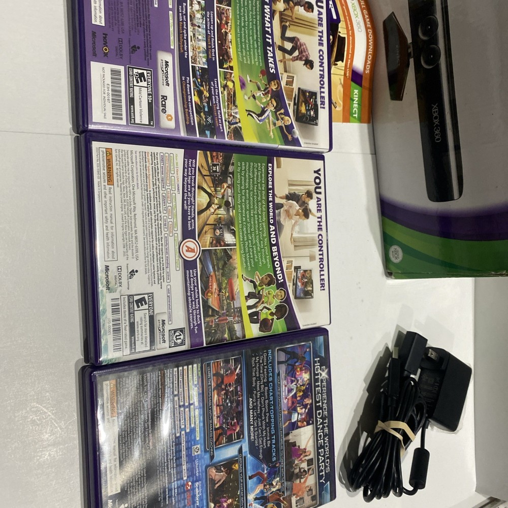 Microsoft Xbox 360 Kinect Motion Sensor Bundle, Tested And Working
