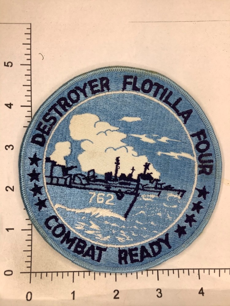 VINTAGE US NAVY DESTROYER FLOTILLA FOUR. COMBAT READY JACKET PATCH