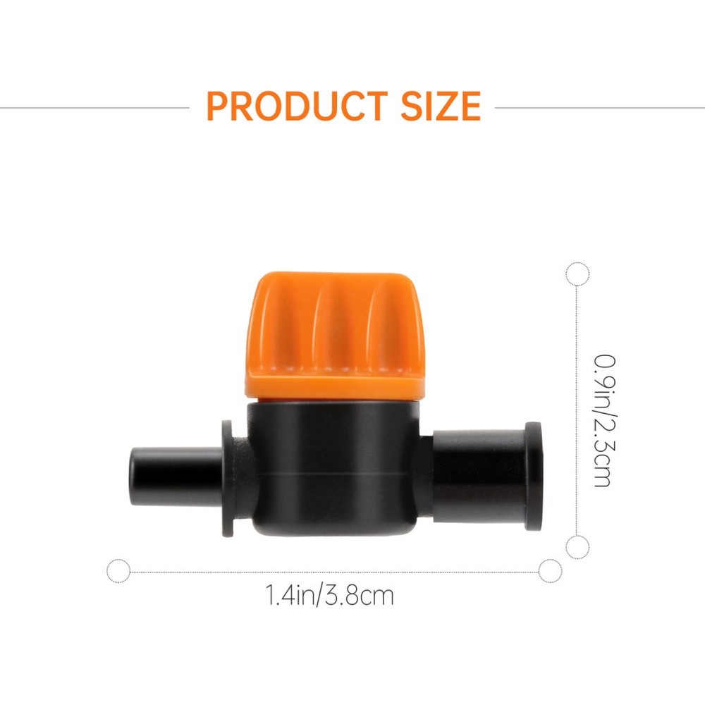 10 Pcs Mini Irrigation Valve Connector with Switch for Garden Drip