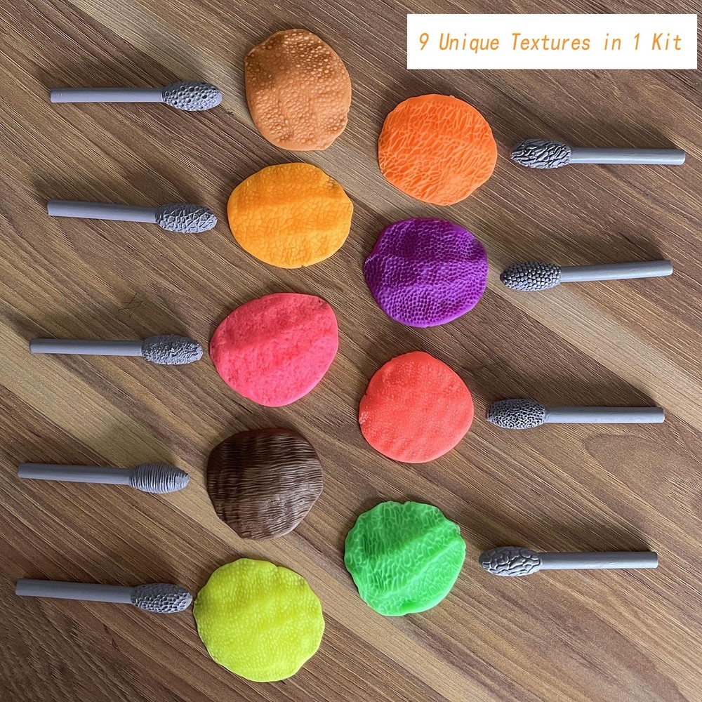 Texture Tool Sets for Clay Art - Oval Clay Modeling Pattern Rollers kit with ...