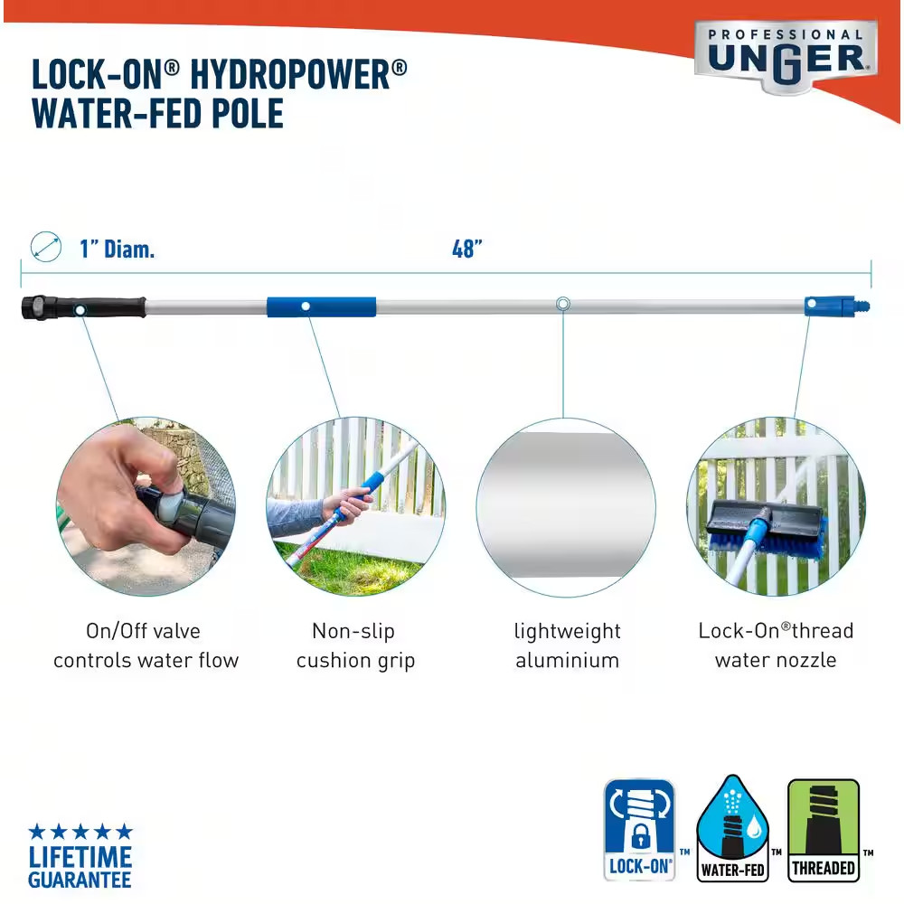 Lock-On 48 In. Aluminum Water Flow Pole (2-Pack)