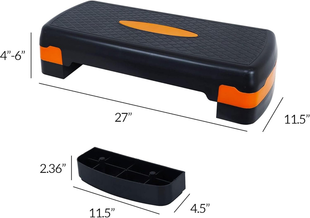 Adjustable Workout Aerobic Stepper Platform Trainer, 27-Inch, Multiple Colors