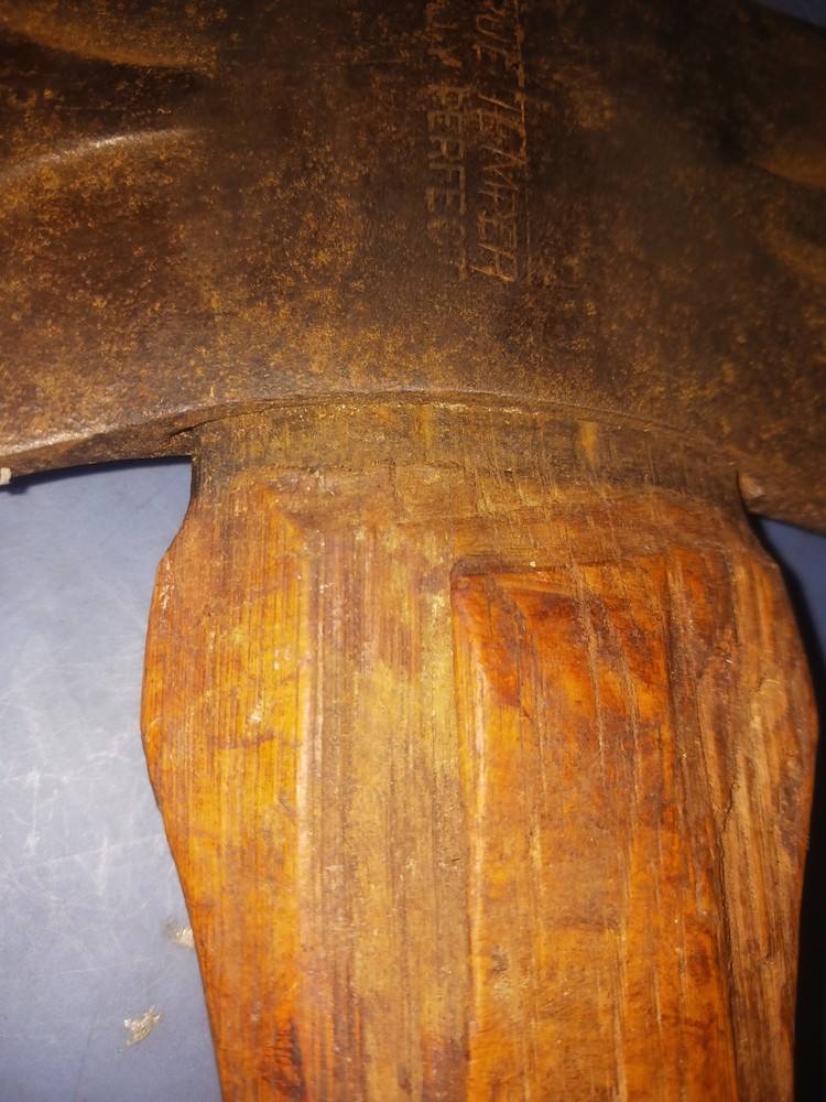 Vintage True Temper Kelly Perfect Phantom Bevel Axe Head And Handle