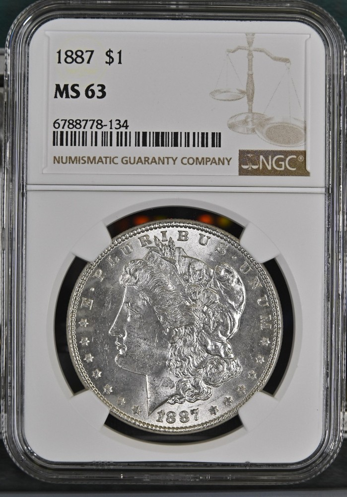 1887 Morgan Silver Dollar NGC MS-63