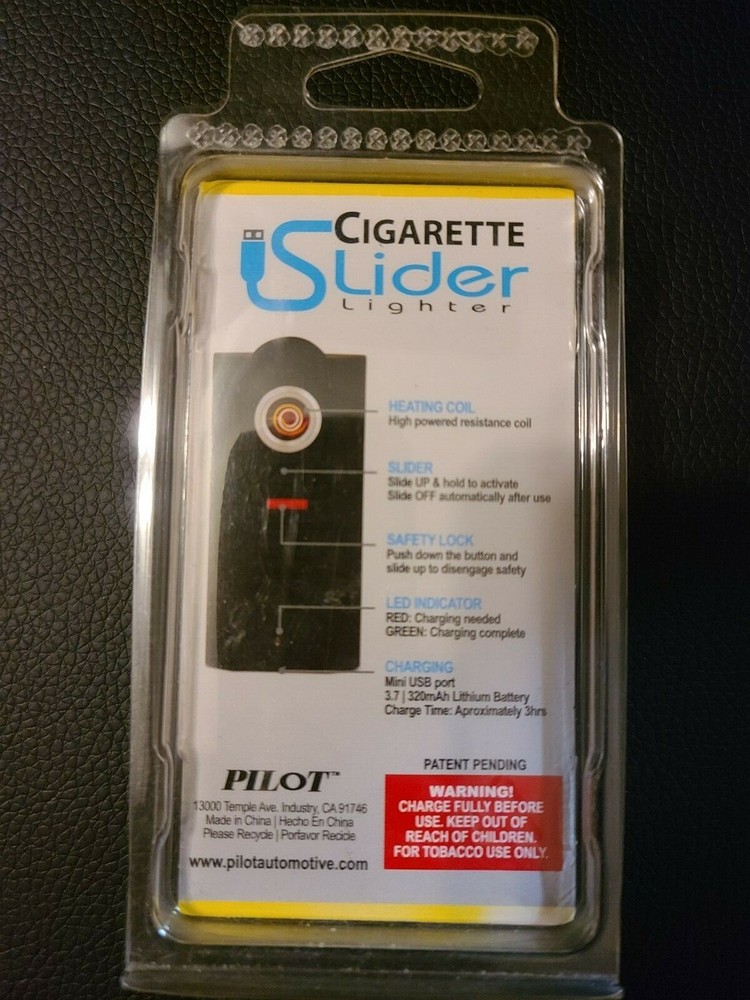 Cigarette Slider Lighter USB Rechargeable Lighter New