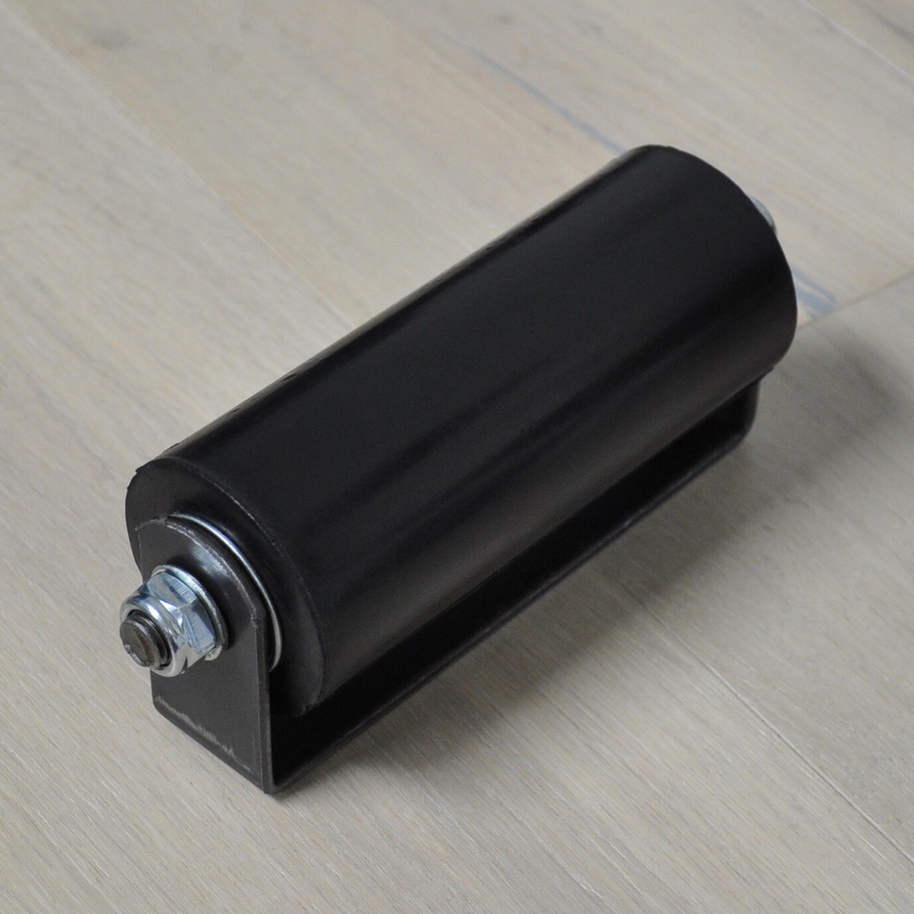 6" Sliding Gate Guide Roller Hard Rubber Roller With Removable Axle Bolt Pair