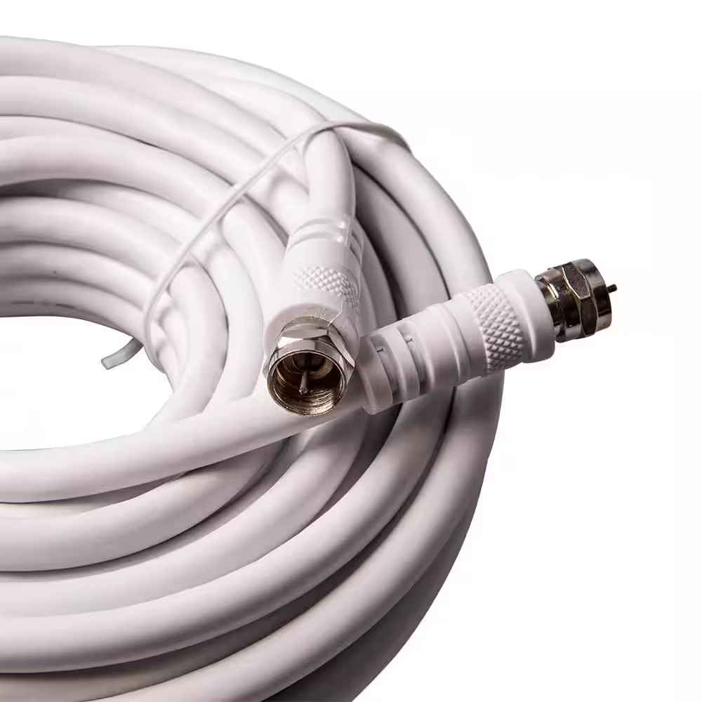 25 Ft. RG6 Coaxial Cable, White