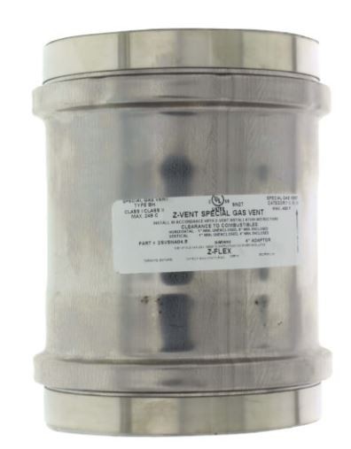 Z-Flex Z-Vent 4" Universal Adaptor: Takagi, Paloma, Rheem, Noritz (2SVSNA04.5)