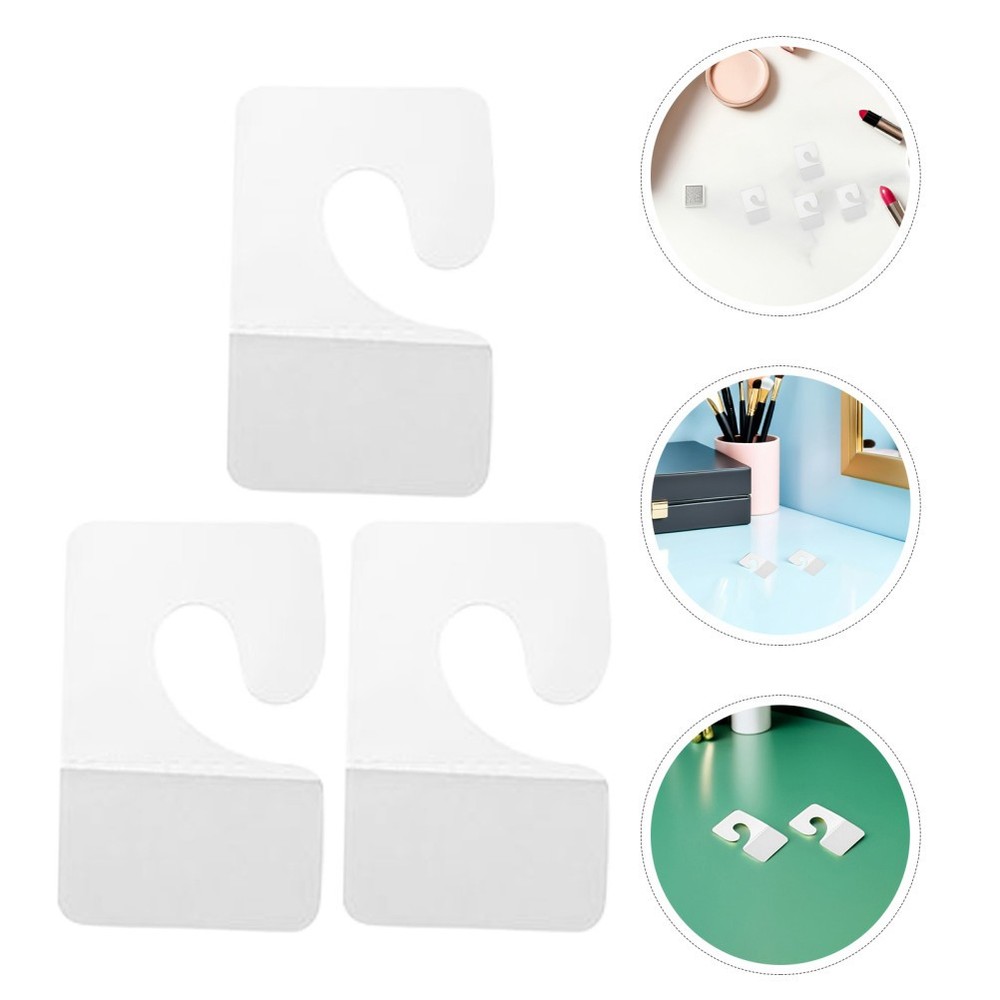 45 Pcs Display Hooks for Hanging Retail Clear Self-adhesive Tabs